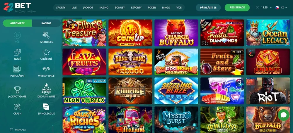 22bet բջջային տարբերակ