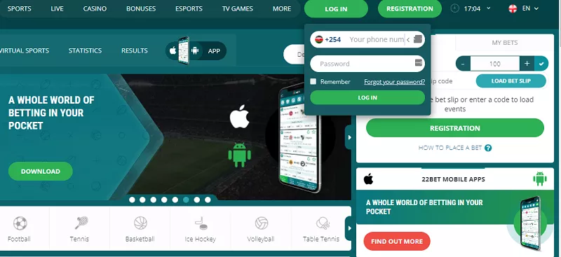 22bet login​ 29