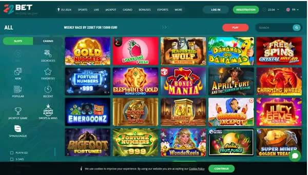 22bet promo code free spin 29